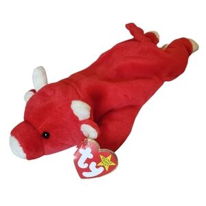 1995 TY Beanie Baby Snort The Bull Vintage Pellets Style 4002 Retired 5-15-95